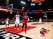 76人队轻取热火，晋级总决赛对阵火箭